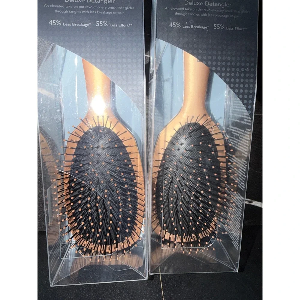 Wet‎ Brush Epic Professional Deluxe Detangler Rose Gold Hair Brush Set of 2 cae